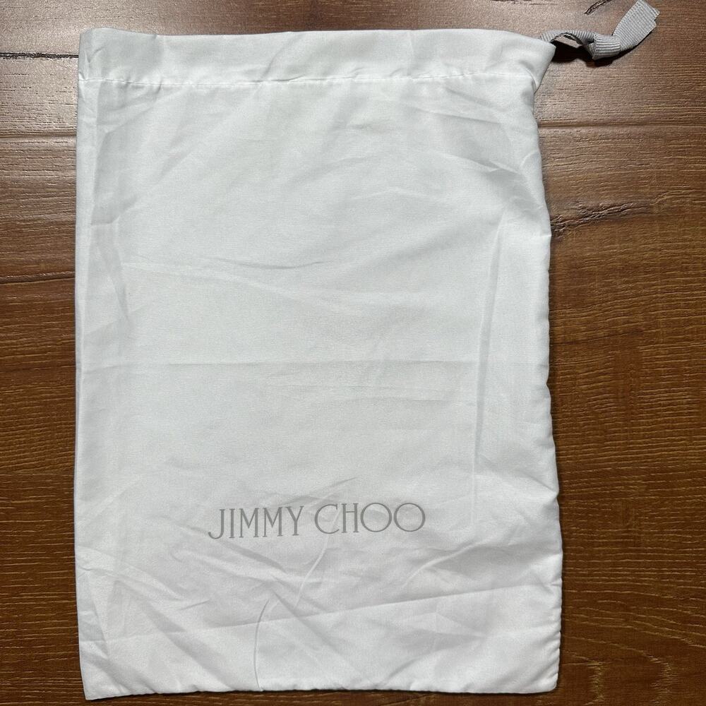 Jimmy Choo Dust Bag 15"x11" White Drawstring Protector Storage Cover Heels Italy